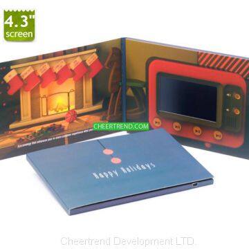 Customize advertising 4.3 inch LCD screen lcd video greeting card/display card/led invitation card
