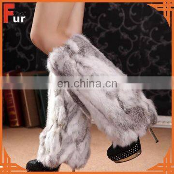 100% Real Rabbit Fur Leg Warmer photo-2