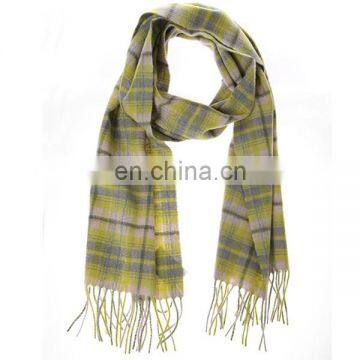 Wholesale yarn dyening tartan check plaid pashmina shawl fashion scottish ladies winter cashmere scarf