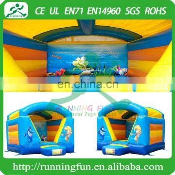 Indoor Mini Inflatable Seaworld Bouncy House With Roof