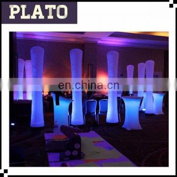 Fashion design inflatable column for office/fancy light column for decoration