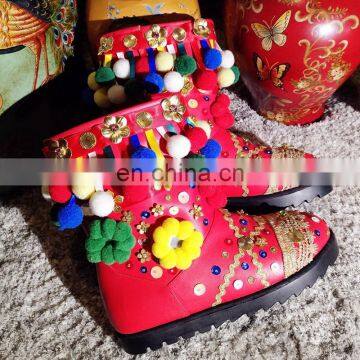 Aidocrystal 2016 NEW Plush Inside Waterproof Cute Women Girls Boots Warm Winter Snow Boots for wholesale