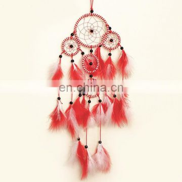 FW-0110 wholesale cheap feather decoration indian dream catcher