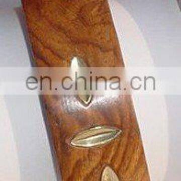 Sheesham Wood Bangle with Gold Metal Inlay