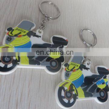 High Quality 3d Raised Logo Mini Moto Shaped Pvc Keychain photo-5