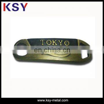 Gold Brush Custom Brand Logo Metal Garments Zipper Puller photo-3