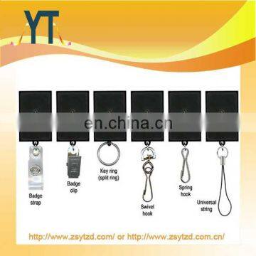 Pure Black Colour Rectangle Badge Reel