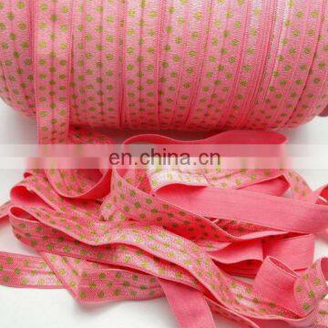 Fashion printed wholesale fold over elastic