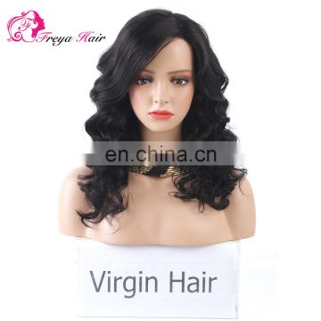 Hot Selling Factory Price Undetectable Natural Hairline super wave human hair lace front wig