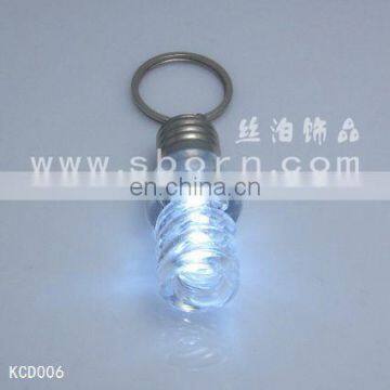 Mini LED Rainbow Colorful Flash light Bulb Keychain