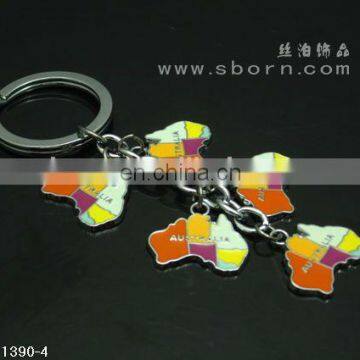 Custom Cute House Shape Soft Enamel Zinc Alloy Metal Key Chain With Laser Logo photo-6