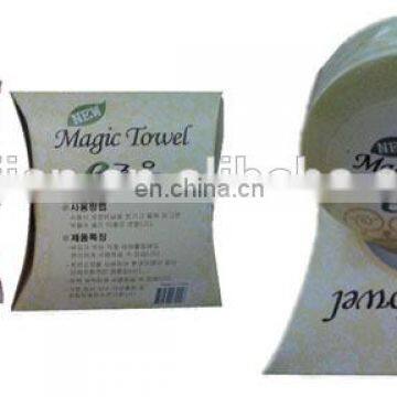 China Factory Oem Welcomed Compressed Nonwoven Korea Magic Towels Individual Color Box Packing for One-time Use photo-4