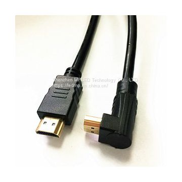 HDMI AM TO RIGHT ANGLE MALE CABLE, MOLDING PLUG Model: AN-06-013