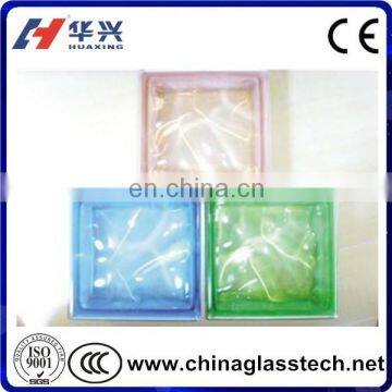 customized size colour pattern glass blocks for building