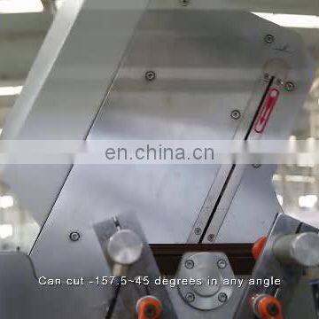 PVC aluminium window making equipment double head cutting saw