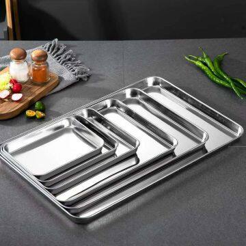Baking Tray Shallow Metal Container Used for Baking Foods Colorful Pans Stainless Steel Pots, Pans, Kettles photo-5
