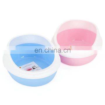 Large Small Size Semi-closed Cat Litter Box Pan Anti-splash Poop Toilet Cat Litter Tray Box