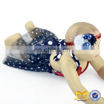 Trendy Summer Red Sequin Infant Toddlers Clothing 4th Of July Girls Dress Cheap Infant Clothing Rompers Baby Clothes Romper photo-2