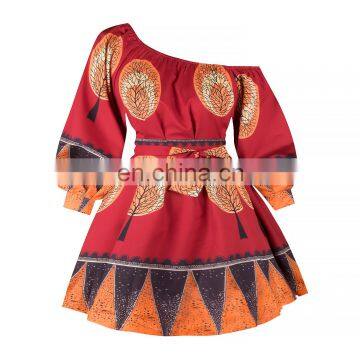 2020 New Arrivals Translucent Outer Clothing Asymmetrical Neckline Women Casual Dresses photo-2