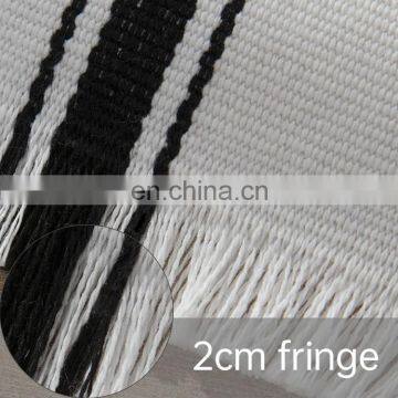 Hotel Bed Decoration Cotton Rope Woven Table Runner Striped Tasseled Table Runner photo-6