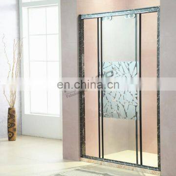 Black Framed shower screen Tempered glass sliding shower glass door