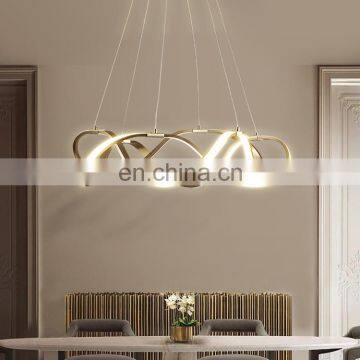 Modern chandelier ring restaurant light simple living room creative personality led chandelier Nordic post-modern dining light