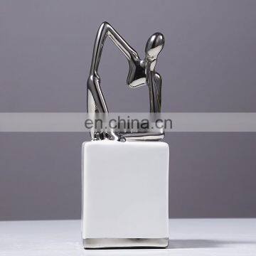 Nordic hotel home decoration art sculpture table statue abstract figure body sculpture porcelain crafts