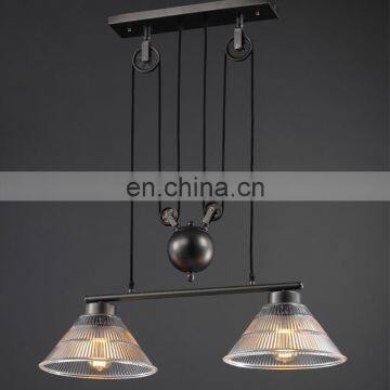 American Country Pulley Pendant Lights Adjustable Wire Lamp Retractable Lighting photo-2