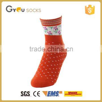 wholesale vivid color women young girls cotton socks with dot