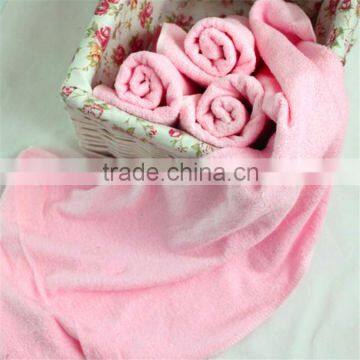 100% Cotton customer Plain Pink Face Towel with Low MOQ Low Price