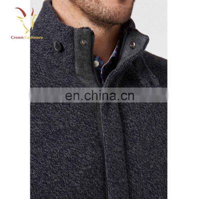 Winter Heavy Thick Cashmere Knitting Men's Coat photo-3