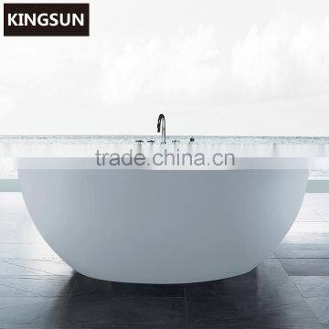 White Round Acrylic Cheap Soaking Tub Freestanding Bathtub