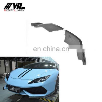 LP600 LP610 D Style Carbon Fiber Front Bumper Splitter for Lamborghini Huracan Coupe 2-Door 14-17