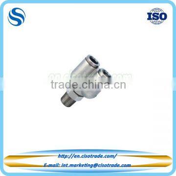 Metal one-touch fitting, Male Y tube fitting, pneumatic connector