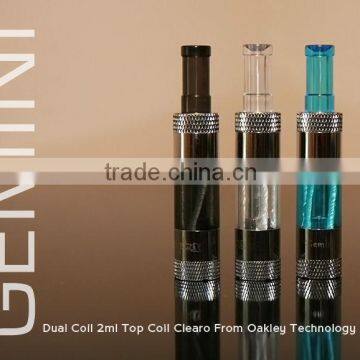 2014 top-sale ecig atomizer Gemini dual coil atomizer with replaceable coil