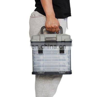 27*17*26cm Waterproof ABS Fishing Tackle Seat Fishing Accessories Swivels Hook Lure Bait Storage Fishing Tackle Box photo-3