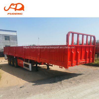 Mechanical Suspension 3 Axle 40ton 60ton 2.00 or 3.5 Inch Bolt-in King Pin Sidewall Trailer for Sale photo-2