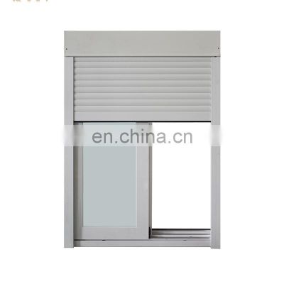 new design home aluminum sliding glass windows with electric roller shutter