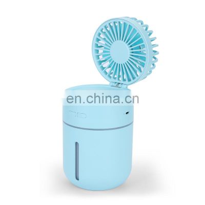 2021 New Design Portable Water Spray Mist humidifier  table 300ml Mini Fan