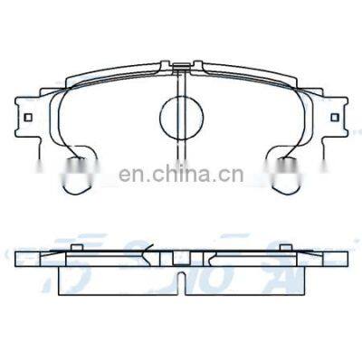 Automotive spare parts brake system Front  brake pad OEM 0446647050  for Toyota