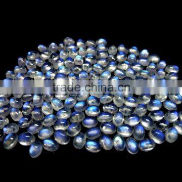7x5 mm Rainbow Moonstone Cabochon Gemstone / 7x5 mm Rainbow Moonstone Loose Gems / Blue Fire Rainbow Moonstone photo-2
