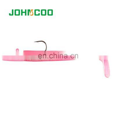 JOHNCOO Double Colours 12cm 15.5g Jig Fish Head Sinking Fishing Lure Vivid Body Jigging Soft Bait photo-4