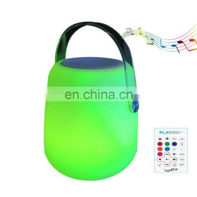 gift restaurant club lounge home Factory OEM ODM rechargeable cordless Portable plastic music speaker with led lighting