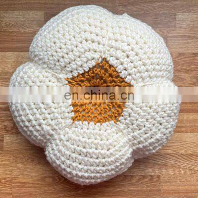 Hot Selling Daisy Pillow Crochet Pattern, Flower Throw Pillow Cute Home Decor in Vietnam photo-2