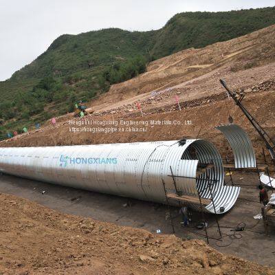 Steel corrugated pipe assemble large diameter metal culvert pipe manufacturer