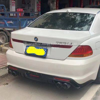 BMW E66 Albino Car Surrounded by the E66 Before and After the Bumper Modification, the Appearance of the Bumper Surrounded