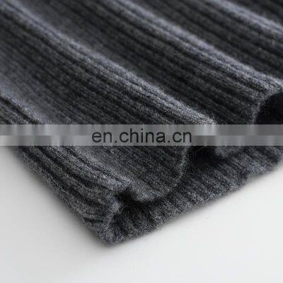 Ladies Pure Cashmere Pullover Spring Half-Sleeve Slim Fit Rib Knitted Polo Neck Sweater Turn-Down Collar Button Casual photo-5