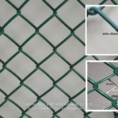 Chain Link Fence/ Diamond Metal Fencing/Chain link wire fencing project/ FENCE/pvc coated chain link fence