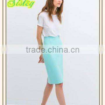 Women Wear Casual Sugar Colour Pencil Skinny Skirt