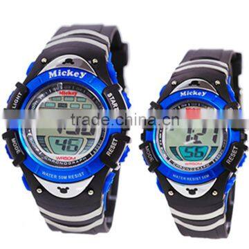 alibaba express waterproof cold light sport watches plastic watch